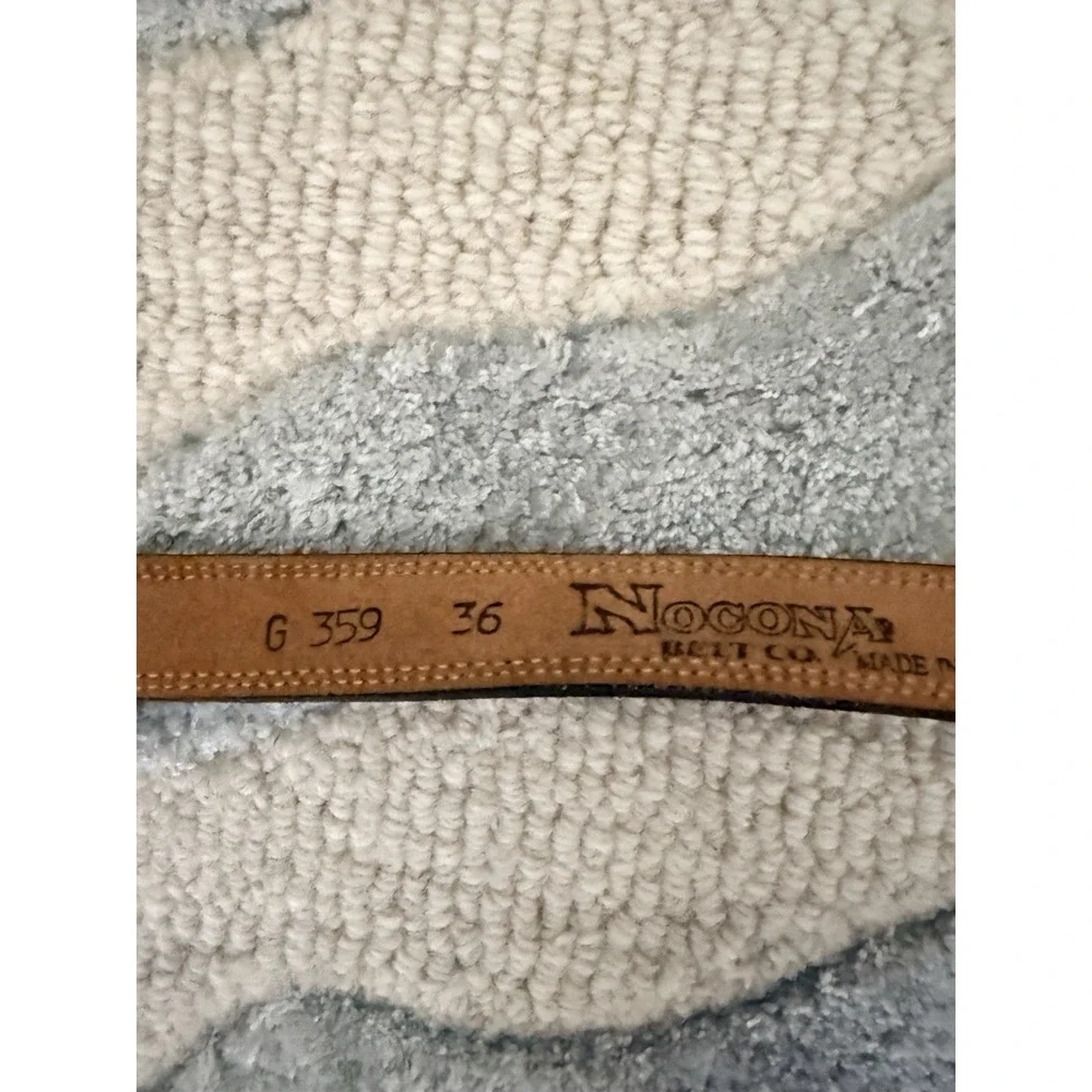 Blue Genuine Leather Nocona Weaved 36